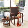 thumbnail image 4 of Alston Solid Wood Round Patio Side Table Natural Brown Finish, 4 of 7