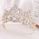 thumbnail image 2 of Zhuge Tiara de boda para novia, diadema de princesa, corona nupcial, joyería para el cabello con diamantes de imitación de cristal, decoración para novia, cumpleaños, graduación, boda (blanco), 2 of 4