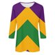 thumbnail image 5 of RKSTN Mardi Gras 3/4 Sleeve T Shirts for Women Top Oversized Crewneck Carnival Mask Print 3/4 Length Sleeve Shirt Womens Casual Round Neck Mask Tuesday Carnival Party Three Quarter Sleeve Tee Shirt, 5 of 5