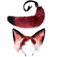 thumbnail image 1 of Ensemble de Queue, Bandeau Cosplay, Bandeau, Accessoires pour Cheveux, Cosplay, Coiffure, Rouge, 1 of 10
