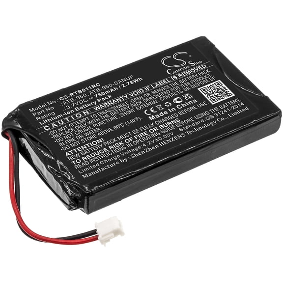 850mAh RTI 40-210154-17 ATB-950-SANUF ATB-950 Battery for T2  T2 TheaterTouch T1 T1B