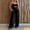 Black, variant on 2026 New Women's Summer Vest Waistband Wide Leg Jumpsuit, Sleeveless Camisole Sports Jumpsuit(Black,S)
