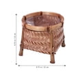 thumbnail image 4 of Shisuyan Creative Bamboo Woven Storage Basket Practical Flower Basket Sundries Organizer, 4 of 9