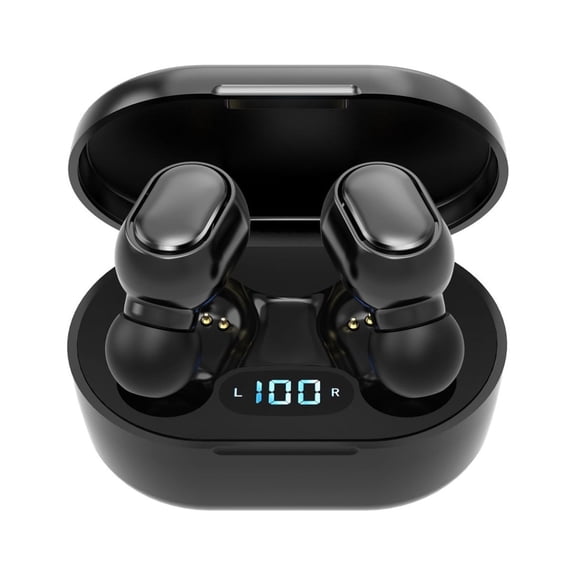 Clearance items Sale Wireless Earbuds Bluetooth Headphones 80hrs Playback Ear Buds Power Display with Noise Canceling Mic with Earhooks for Sports/Workout/Running