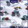 thumbnail image 3 of Poppy & Fritz Trucks Microfiber Grey 3 Piece Sheet Set-Twin, 3 of 10