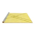 thumbnail image 2 of Ahgly Company Machine Washable Indoor Square Solid Yellow Modern Area Rugs, 6' Square, 2 of 4