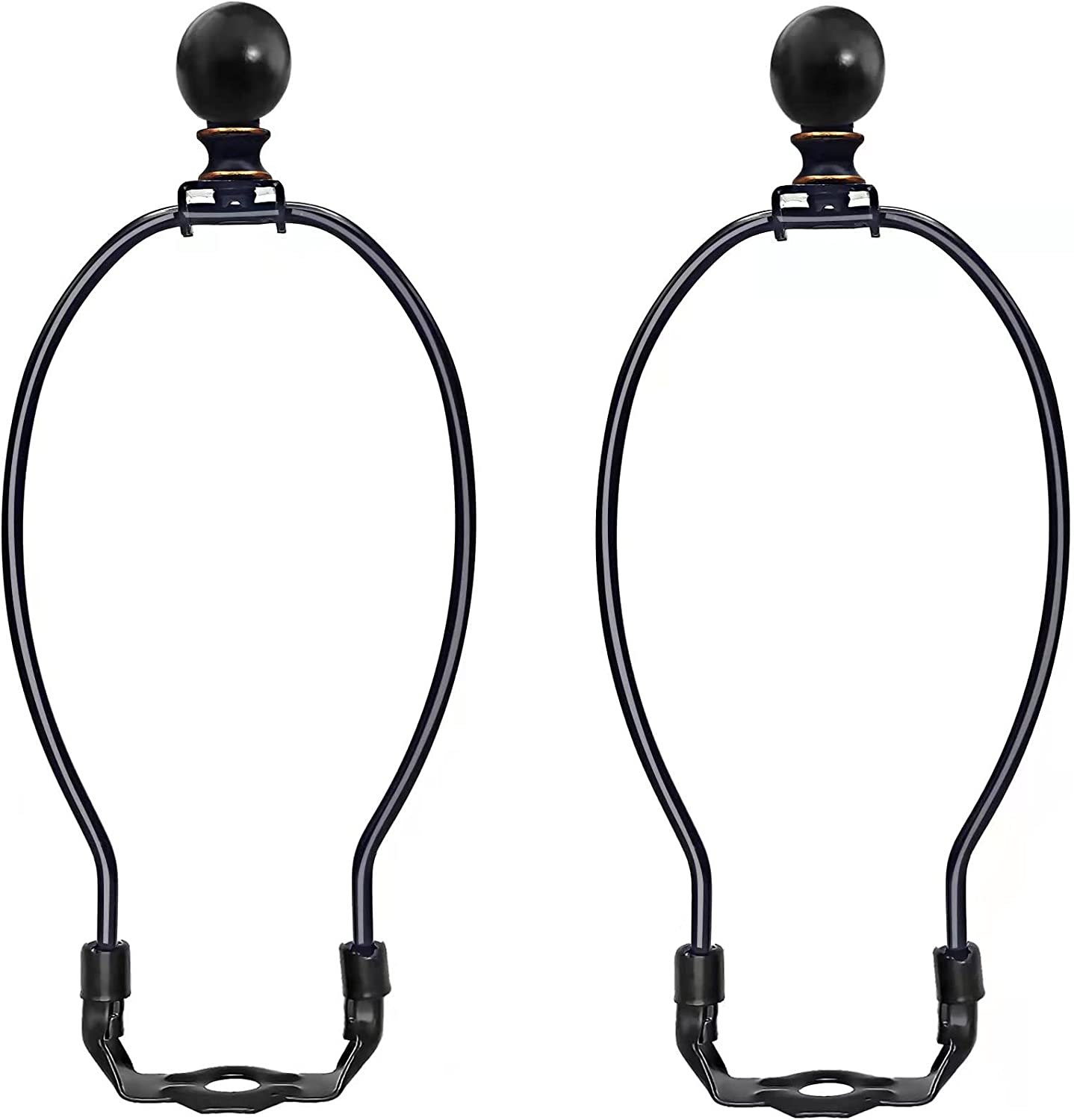 2 PCS Lamp Harp Holder Lamp Shade Harp with Light Saddle Base and Ball