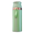 thumbnail image 1 of Advancent Botella de agua térmica de acero inoxidable de 500ML con taza de cuerda colgante, frasco, contenedor de bebidas de café, artículos Suministros térmicos Verde, 1 of 6