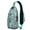 Greenish-blue-33, variant on Canine Paw Bone Tail Furry Print Crossbody Backpack Travel Daypack, Adjustable Shoulder Strap, Lightweight and Durable, Fashionable appearance, Ideal for outdoor activities, outdoor enthusiasts