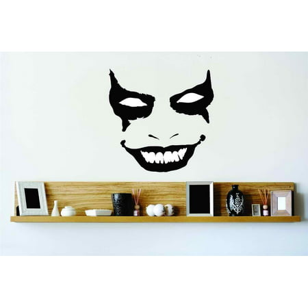 Do It Yourself Wall Decal Sticker Evil Scary Smiling Joker Face Mask Halloween Party Decoration Kids Boy Girl Dorm Room Children 20x20
