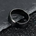 thumbnail image 4 of Gold/Silver/Black Matte Finished Titanium Steel Band Men's Simple Ring Size 7-13, 4 of 9