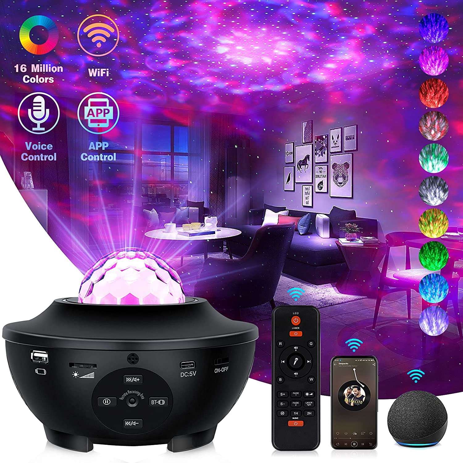 Galaxy Projector Star Light Projector for Bedroom Galaxy 360 Pro