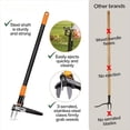 thumbnail image 2 of 3-Claw Stand Up Weed Puller Tool, Gardening Weeder, Hand Weeding Tool with 39" Long Ergonomic Handle with Easy-Eject Mechanism, 2 of 6