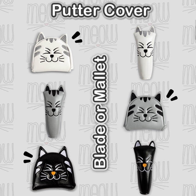 pitrice Golf Head Covers Mallet Putter Professionals Outdoor Training Equipment Semicircle White