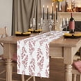 thumbnail image 3 of Red Botanical Cotton Linen Table Runner for Dining Kitchen, Pastoral Elegant Spring Floral Wedding Outdoor Party Tablerunners Decoration, Dresser Scarf Coffee Tablecloth Runners 13x90 Inches, 3 of 9