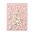 thumbnail image 2 of MInHoues Christmas Pearl Painting DIY Kit, Pink Background Festive Pattern Dot‑Art Hand‑Craft Set, Xmas Decoration for Greeting Card Making to Freinds, Xmas Tree, 2 of 6