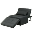 thumbnail image 5 of Ainfox 4-in-1 Convertible Ottoman Lounge Sofa Bed, Adjustable Folding Guest Sleeper Couch, 71"L×34"W, Dark Gray, 5 of 8