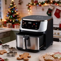 10QT Air Fryer, 6-in-1, Air Fry, Broil, Dehydrate, Crisp, Roast, Reheat, Bake, Dishwasher-Safe Airfryer basket, Stainless Steel