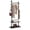 Ink Black, variant on VASAGLE Freestanding Coat Rack Stand with 7 Hooks, 2 Shelves, 4 Removable 360° Swivel Wheels, Wooden Hooks and Pole, Ink Black