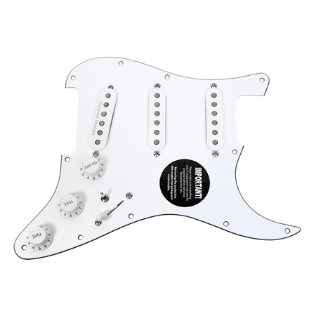 Fat Strat Pickguard - 920D Custom Loaded Strat Pickguard Duncan Fender SSL-5, '69, Fat 50's WH/WH