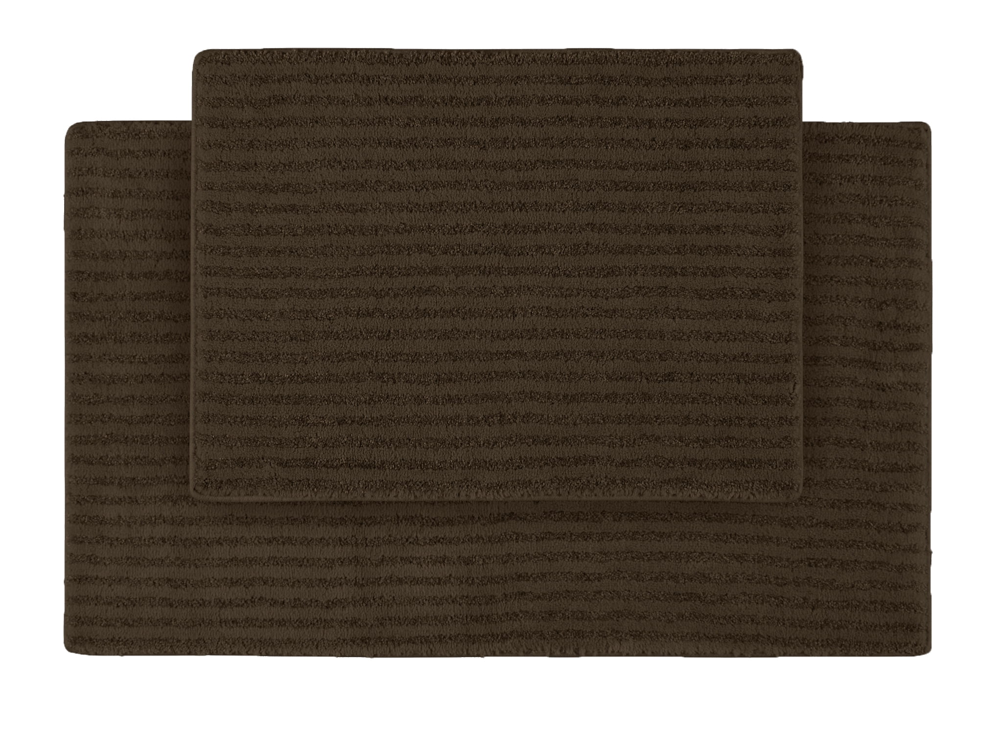 Garland Rug Sheridan 2 Piece Nylon Washable Bath Rug Set Chocolate