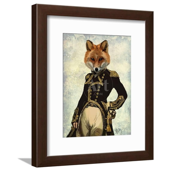 Admiral Fox Full, Animals Framed Art Print Wall Art by Fab Funky Sold by Art.Com