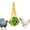 Yellow, variant on Visland Chicken Vegetable Feeder String Feeding Net - Cabbage Fruit Holder Hanging Skewer For Chicken, Bird, Rabbit