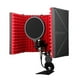 thumbnail image 1 of Escudo de aislamiento de micrófono Gloria con soporte Reflector de espuma de amortiguación de sonido de micrófono de Escudo de sonido plegable Conjunto de 5 paneles, 1 of 9