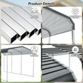 thumbnail image 6 of 10x15/12x20 FT Metal Carport, Heavy Duty Carport, Shelter with Galvanized Metal Roof and Updated Frame, Car Canopy Garage for Car, Pickup, Boats and Tractors, 6 of 8