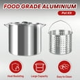 thumbnail image 4 of Hidpriva 60QT Aluminum Crawfish Boiler Kit w/ 110,000BTU Propane Burner Stove, 0-20PSIG Regulator, Waterproof Cover & 12-inch Skimmer|Outdoor Seafood Boil Pot, Crab Boil Pot with Basket, 4 of 8