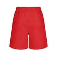 thumbnail image 5 of lcziwo Men's Gym Shorts Summer Holiday Elastic Waist Hiking Shorts with Pockets Beach Fishing Outdoor Drawstring Shorts Red L, 5 of 8