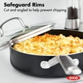 thumbnail image 4 of OXO Agility Series 5QT Saute Pan with Lid Ceramic Nonstick Cookware PFAS-Free Induction Suitable Quick Even Heating Stainless Steel Handles Chip-Free Rims Dishwasher and Oven Safe Black, 4 of 5