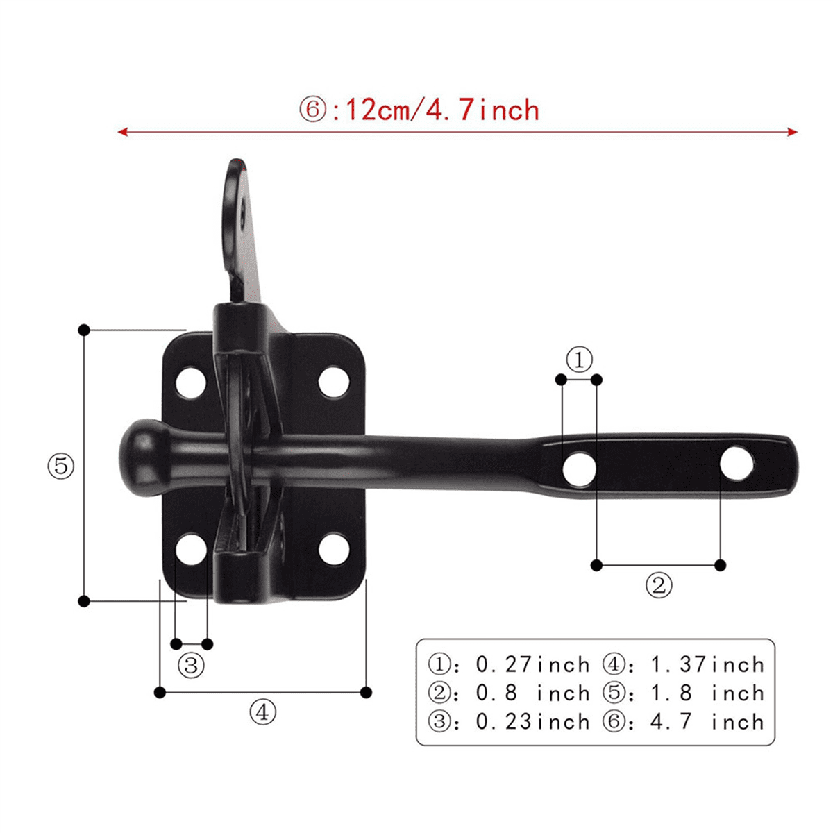 3X Self Locking Gate  for Wooden Fence Heavy Duty, Steel Spring Cable Pull String Gate Hardware Gate Lock