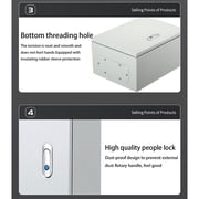 Outdoor Stainless Steel Electrical Enclosure Box Electrical Project Box Weatherproof Photovoltaic Distribution Box Control Box Wall-Mounted Universal Electrical Project Box