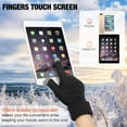 thumbnail image 3 of 2 Pairs Women's Winter Touchscreen Gloves Warm Fleece Lined Knit Gloves Elastic Cuff Winter Texting Gloves, 3 of 7