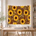 thumbnail image 5 of Golden Sunflowers Across Leopard Spots, Playful Boho for Flower Lovers, Botanical Wall Art, Housewarming Gift, Tapestry Wall Hanging for Bedroom and Living Room, 5 of 7
