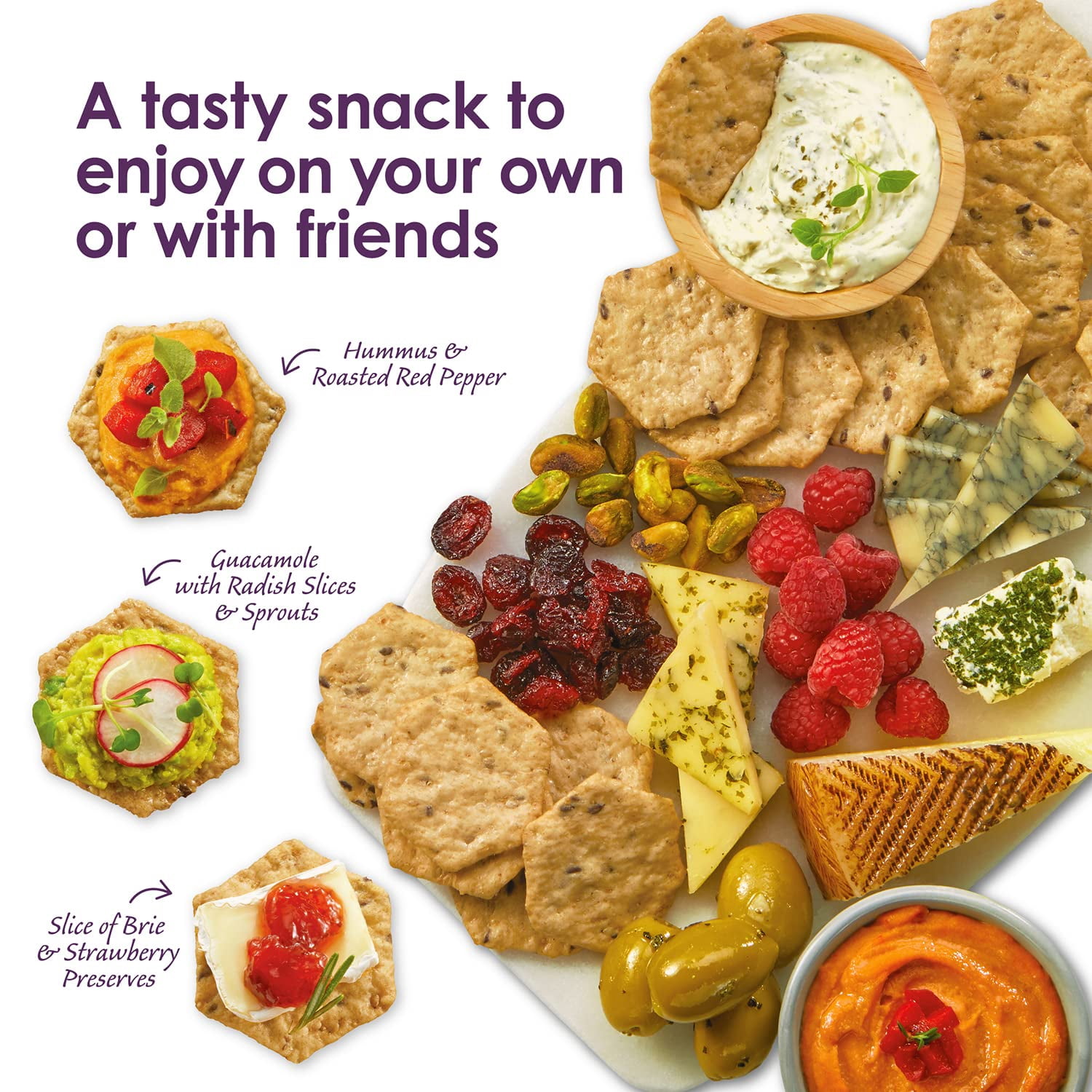Pack of 12, Crunchmaster Multi-Seed Crackers, Roasted Garlic, 4 oz