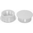 thumbnail image 1 of czcpp-25mm (1 Pouces) Bouchons de Trou en Plastique, 60 Pcs Tube de Verrouillage Rond Blanc pour Table Armoire Meubles, 1 of 4