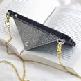 thumbnail image 3 of for iPhone 11 Bling Case, Glitter Diamond Sequins Case Small Credit Card Cash Holder Wallet Case with Shiny Crossbody Chain Hard PC Back Protective Girly Stand Case Black, 3 of 14