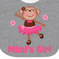 thumbnail image 4 of Inktastic Mimi's Girl Monkey Girls Baby Bib, 4 of 4