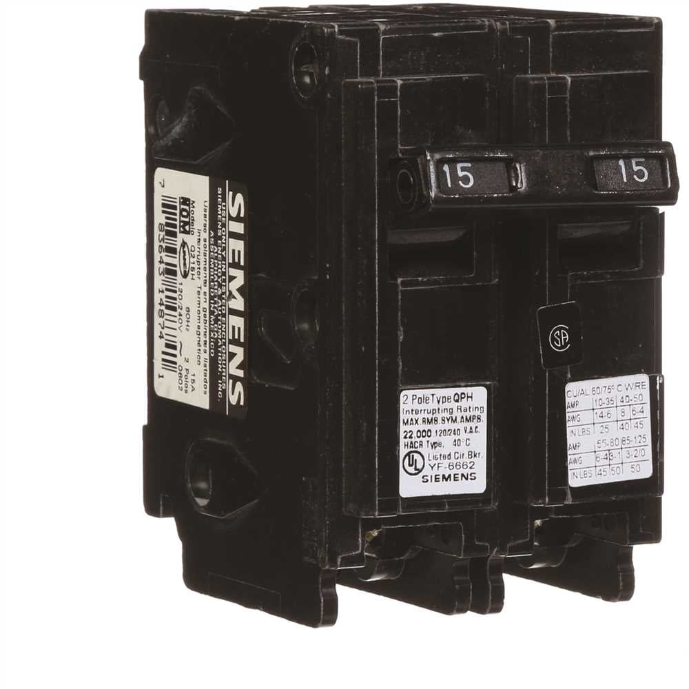 Siemens Q215 15-Amp 2 Pole 240-Volt Circuit Breaker