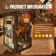 thumbnail image 3 of Strucwood DIY Book Nook Kit  Bell's Mystery 3D Wooden Puzzle with LED Lights Dollhouse Miniature Bookend  Crafts Hobbies Gifts for Adults (SQ-42), 3 of 7