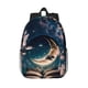 thumbnail image 1 of Disketp Artistic Starry Sky Moon Book Mochila Escolar de 15 Pulgadas, Mochila Ligera para Estudiantes, Viajes y Trabajo, Cómoda y Resistente para el Uso Diario, 1 of 6