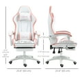 thumbnail image 3 of Vinsetto Computer Gaming Chair, PU Leather Office Desk Chair, White, 3 of 10