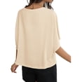 thumbnail image 5 of Summer Short Sleeve Oversize Loose Women Casual Batwing T Shirt Tops, 5 of 6