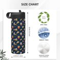 thumbnail image 4 of Picia Fastfood Pattern 18oz Sports Insulated Kettle With Straw Insulated Water Bottle For Running Hiking Cycling Climbing Men'S Woman Insulated Water Bottle, 4 of 8