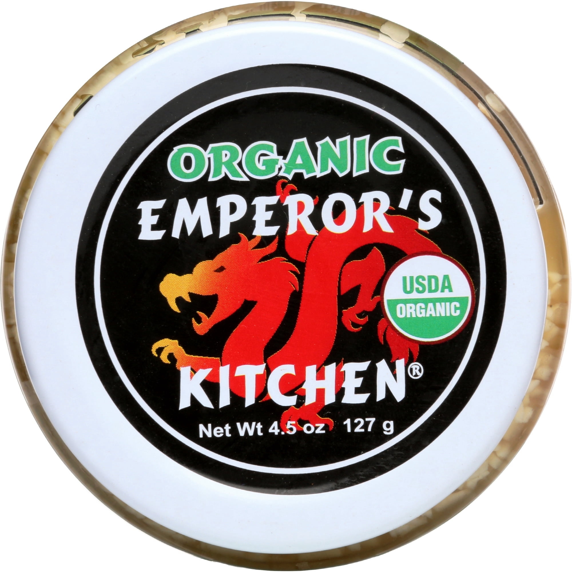 Pack of 12, Emperors Kitchen Organic Chopped Garlic, 4.5 oz