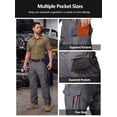 thumbnail image 6 of liyiyiyia Fleece Lined Pants Men Cargo Hiking Work Warm Pants Ripstop Outdoor Winter Pants with Multi Pockets, 6 of 7