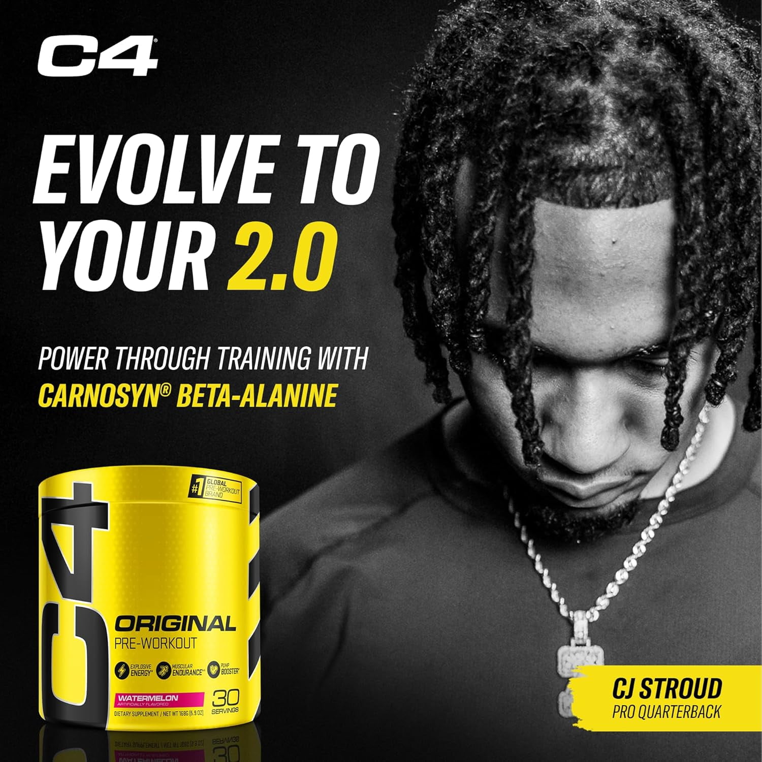 C4 Original Pre-Workout Powder, Watermelon, 30 Servings