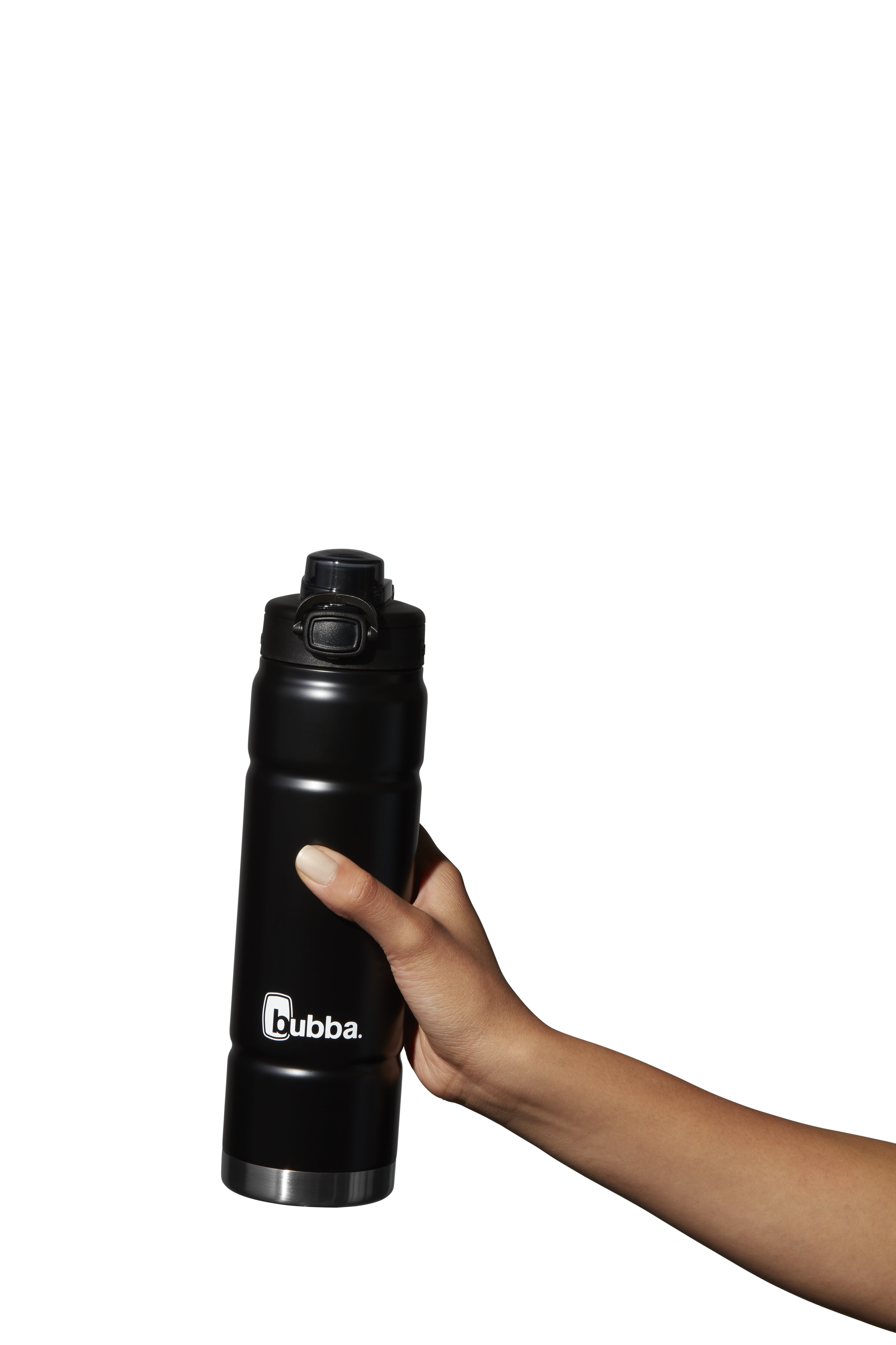 Bubba Trailblazer Stainless Steel Water Bottle Push Button Lid Rubberized in Teal, 24 fl oz.